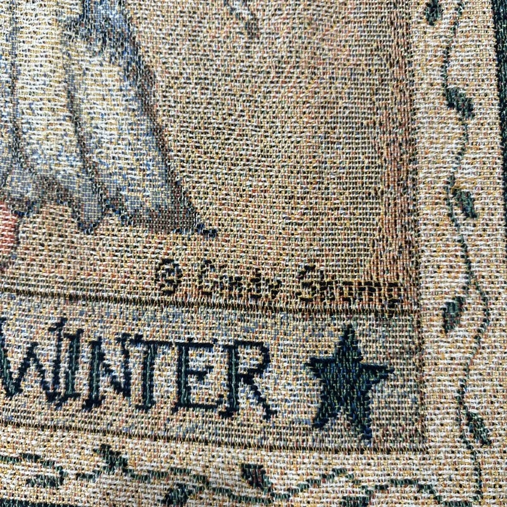 Angels of the SEASONS Tapestry Throw New ‎ Washable artist Cindy Shamp made USA